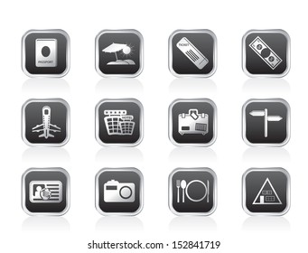 Simple Travel and trip Icons- Vector Icon Set