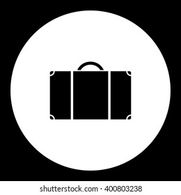 simple travelling case isolated black icon eps10
