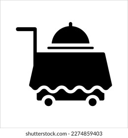 Simple tray icon. hotel room service, Vector sign for mobile app and web sites. vector illustration on white background