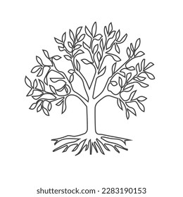 Simple tree Artline Design vector