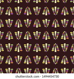 Simple tree background. Seamless pattern.Vector.
