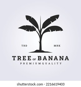 simple tree of banana logo vector symbol illustration design