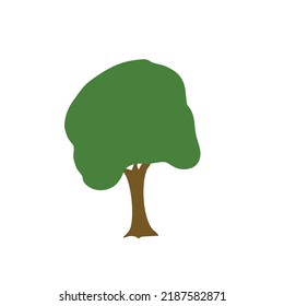 Diseño de dibujos animados simples en árbol verde