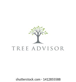 simple tree concept logo vector