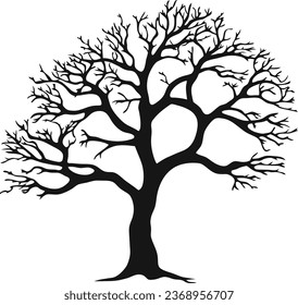 simple tree decor silhouette vector image