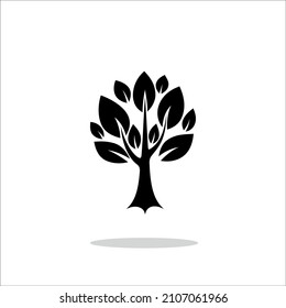 simple tree decoration silhouette vector image, EPS 10 format.