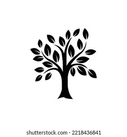 simple tree decoration silhouette vector image svg