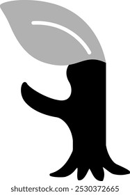 Einfache Baum-Design-Symbol-Illustration. Vektorgrafik.