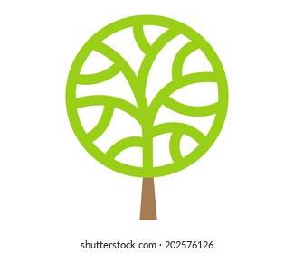 Simple tree design vector