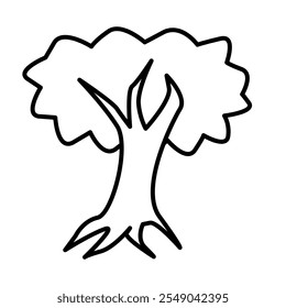 simple tree design with white background 
