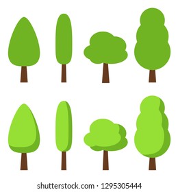 Simple tree different style w/wo shade sunlight