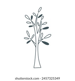 Simple tree doodle sketch style illustration