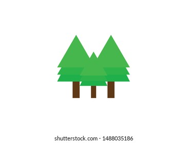 simple tree flat design style vector 
