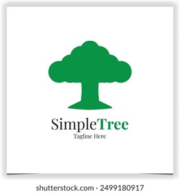 simple tree flat design vector template