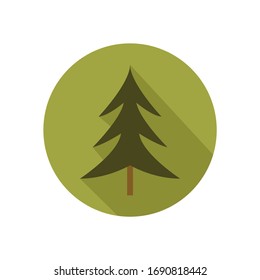 Simple tree flat icon illustration