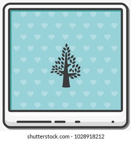 Simple tree flat vector icon.