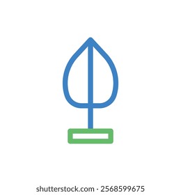 Simple Tree Icon. Concept of Nature, Growth, and Environment.