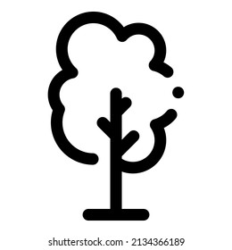 Simple Tree Icon Design, editable stroke. best used for web, banner, flayer or application. vector illustration EPS 10 File Format