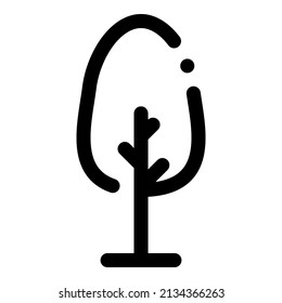 Simple Tree Icon Design, editable stroke. best used for web, banner, flayer or application. vector illustration EPS 10 File Format