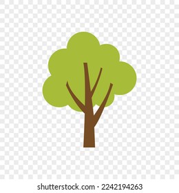 Icono de árbol simple. Símbolo de bosque y jardín. ilustración vectorial