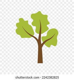 Simple tree icon. Forest and garden symbol. vector illustration