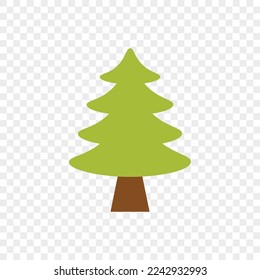 Simple tree icon. Forest and garden symbol. vector illustration