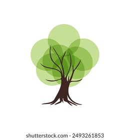 Icono de árbol simple, Vector del logotipo del árbol sobre fondo blanco.