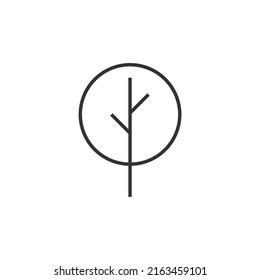simple tree icon on white background