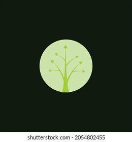 Simple tree icon and symbol art