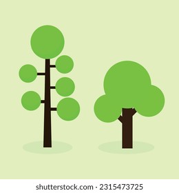 simple tree illustration, can be used for elements on posters or something else, simple flat graphic design