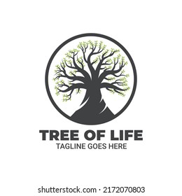 Simple tree of life logo design