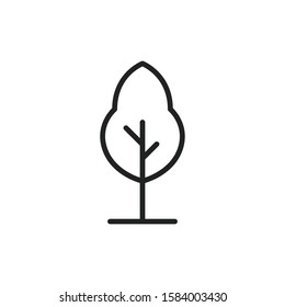 Simple tree line icon. Stroke pictogram. Vector illustration isolated on a white background. Premium quality symbol. Vector sign for mobile app and web sites.