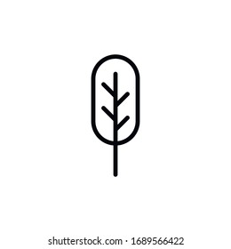 Icono de línea de árbol simple. Pictograma de trazo. Ilustración vectorial aislada en un fondo blanco. Símbolo de calidad superior. Signo de vector para aplicaciones móviles y sitios web.