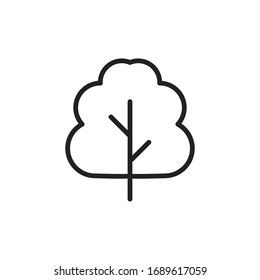 Simple tree line icon. Stroke pictogram. Vector illustration isolated on a white background. Premium quality symbol. Vector sign for mobile app and web sites.