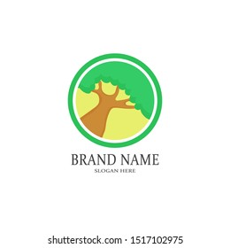 simple tree logo design illustration