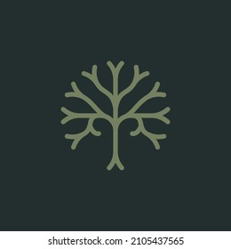 Simple tree logo design template