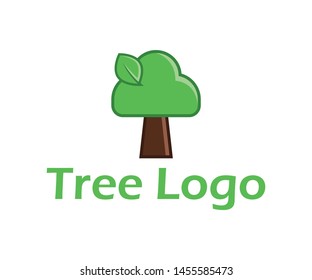 Simple tree logo design templete