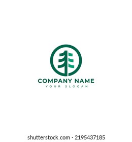 Simple tree logo vector design template