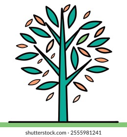 A simple tree logo vector illustration perfect for eco-friendly brands, businesses in nature, sustainability, or growth. Ideal for marketing, branding, and environmental design needs.