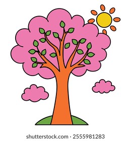 A simple tree logo vector illustration perfect for eco-friendly brands, businesses in nature, sustainability, or growth. Ideal for marketing, branding, and environmental design needs.