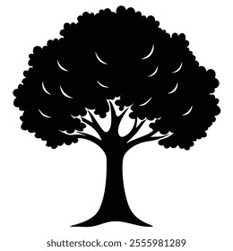 A simple tree logo vector illustration perfect for eco-friendly brands, businesses in nature, sustainability, or growth. Ideal for marketing, branding, and environmental design needs.