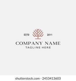 simple tree logo white background