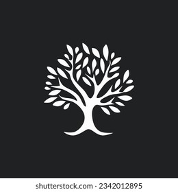 simple tree nature corporate company logo vector illustration template design