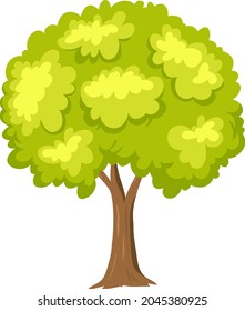 Simple tree on white background illustration