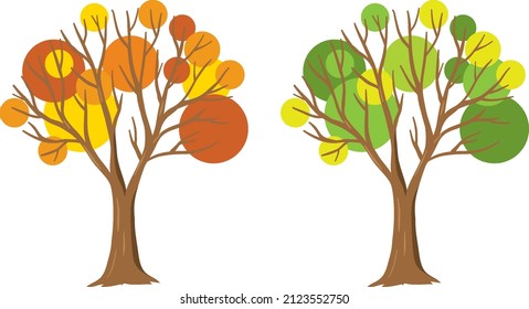 Simple tree on white background illustration