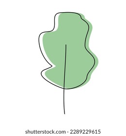 Simple tree on white background, vector illustration