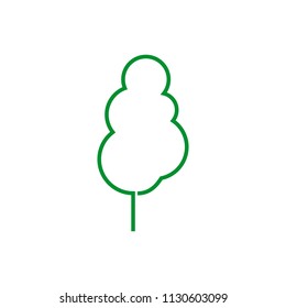 simple tree painted in a minimalistic style vector art