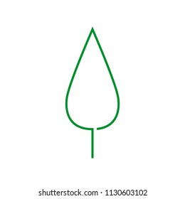 simple tree painted in a minimalistic style vector art