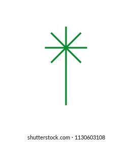 simple tree painted in a minimalistic style vector art