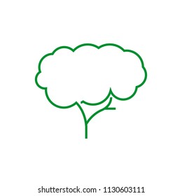 simple tree painted in a minimalistic style vector art